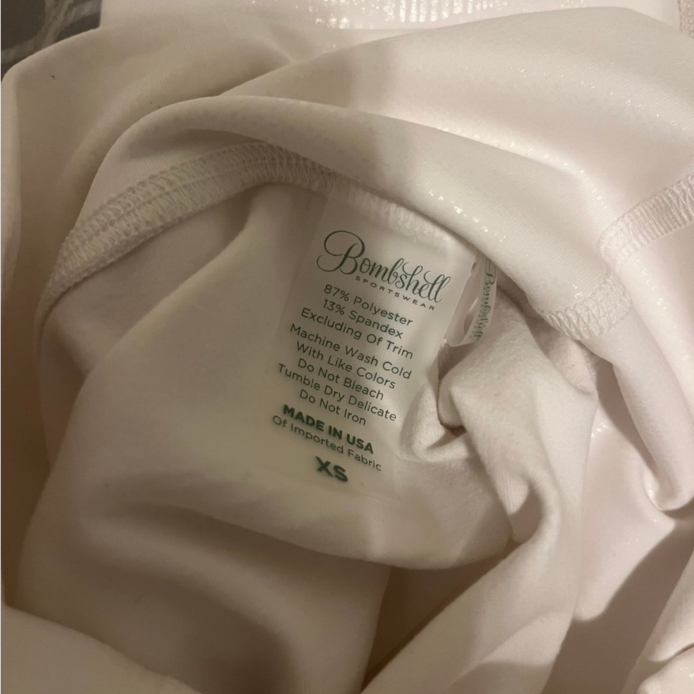 Bombshell Sportswear Python Shine White Leggings - image 8